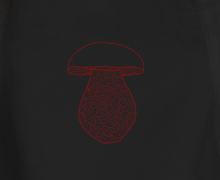 Load image into Gallery viewer, Close up of King Bolete Mushroom embroidered apron