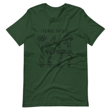 Load image into Gallery viewer, Toxic Mushroom Identification t-shirt in green