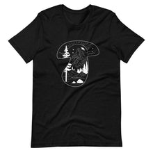 Load image into Gallery viewer, Black Mycorrhizal Mushroom T-shirt