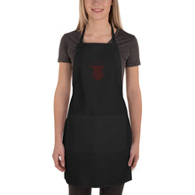 Load image into Gallery viewer, Woman wearing a King Bolete Mushroom embroidered apron