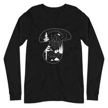 Load image into Gallery viewer, Mycorrhizal Mushroom Long Sleeve in black