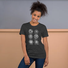 Load image into Gallery viewer, Mycologist wearing spore prints t-shirt