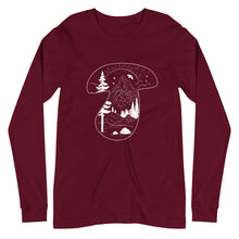 Load image into Gallery viewer, Mycorrhizal Mushroom Long Sleeve in maroon