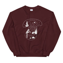 Load image into Gallery viewer, Mycorrhizal Mushroom Sweatshirt in maroon