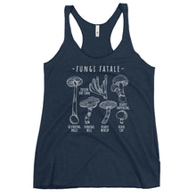 Load image into Gallery viewer, Toxic Mushroom Identification tank top design in dark blue