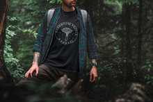 Load image into Gallery viewer, Mycologist wearing Mushroom People Apparel t-shirt