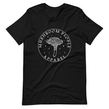 Load image into Gallery viewer, Black Mushroom People Apparel Mycologist T-shirt
