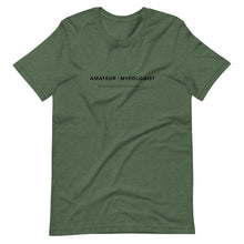 Load image into Gallery viewer, Amateur Mycologist T-Shirt in Forest Green from Mushroom People Apparel
