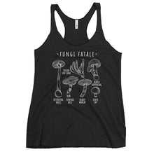 Load image into Gallery viewer, Black tank top with Toxic Mushroom Identification design
