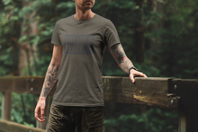 Load image into Gallery viewer, Man wearing a Forage &amp; Feast mushroom forager T-shirt
