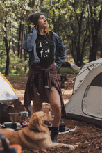 Load image into Gallery viewer, Camper wearing Mycorrhizal Mushroom T-shirt

