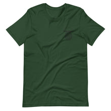 Load image into Gallery viewer, King Bolete Mushroom Embroidered T-shirt in Forest green
