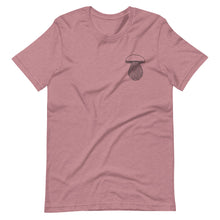 Load image into Gallery viewer, King Bolete Mushroom Embroidered T-Shirt in pink

